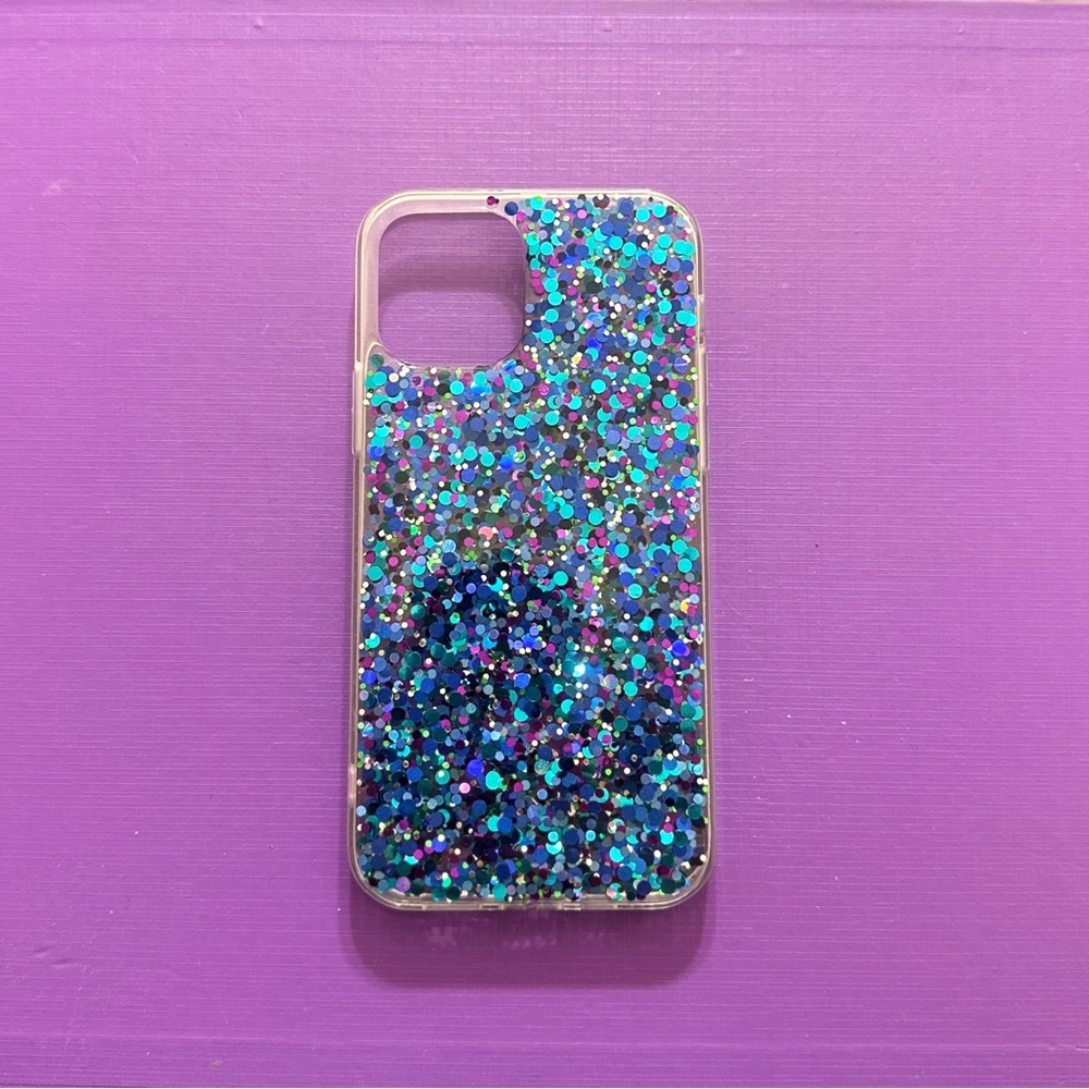 Blue Sky Purple and Blue Glitter iPhone 13 Pro Phone Case - New
